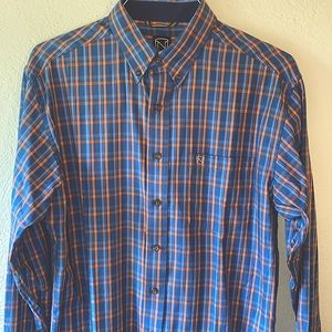 Men’s button down long sleeve cowboy style shirt